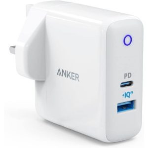 Anker PowerPort PD Plus 2 30W 2-Port Wall Charger A2636K21, White