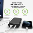 Belkin USB-C PD Power Bank 20K, Fast Charge Portable Charger With USB-C With USB Ports, 20000mAh Capacity, Battery Pack For MacBook, iPhone, iPad, Black (UAE Delivery Only)