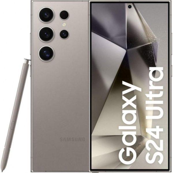 Samsung Galaxy S24 Ultra, 5G, 512GB, 12GB, Dual Sim, Titanium Grey (UAE Version)